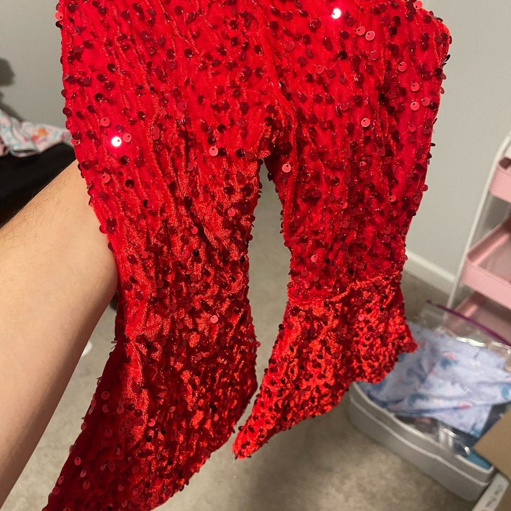 Red Sequin Kids Formal Bottoms
